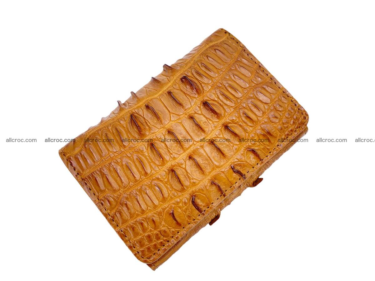 Handcrafted crocodile skin trifold wallet with coin pocket for women 1813 Foto 0