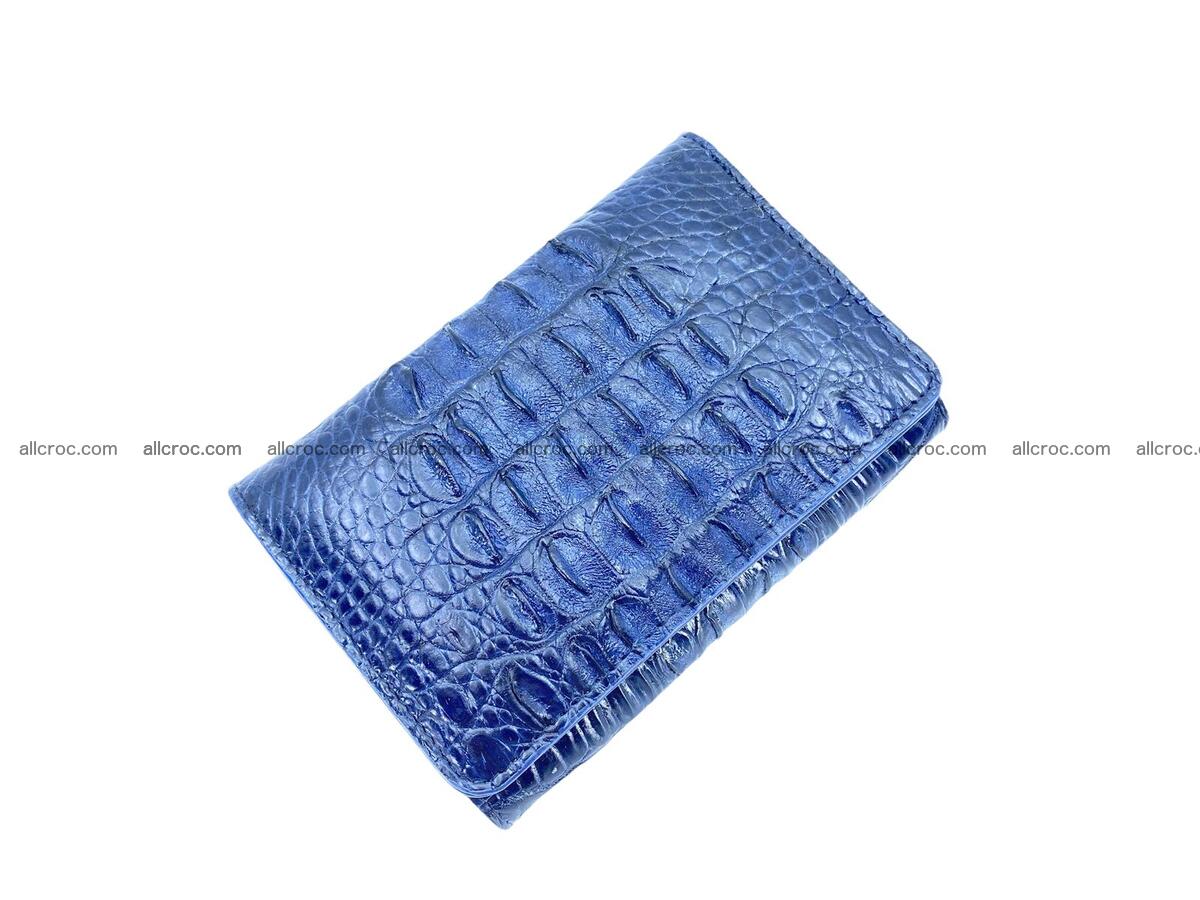 Handcrafted crocodile skin trifold wallet with coin pocket for women 1806 Foto 0