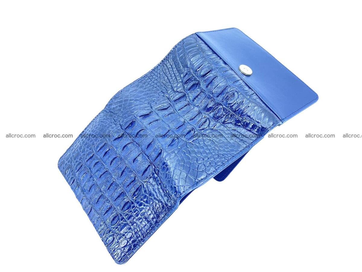 Handcrafted crocodile skin trifold wallet with coin pocket for women 1806 Foto 2