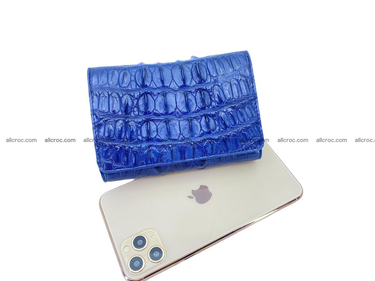 Handcrafted crocodile skin trifold wallet with coin pocket for women 1810 Foto 3