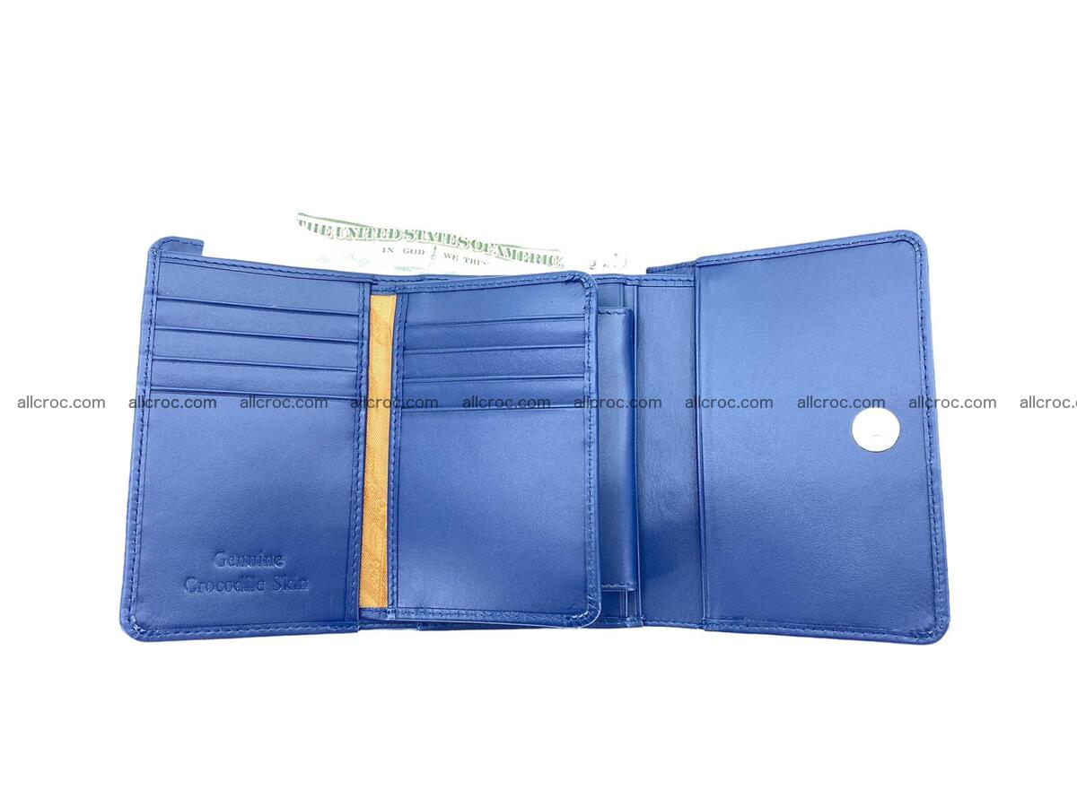 Handcrafted crocodile skin trifold wallet with coin pocket for women 1806 Foto 5