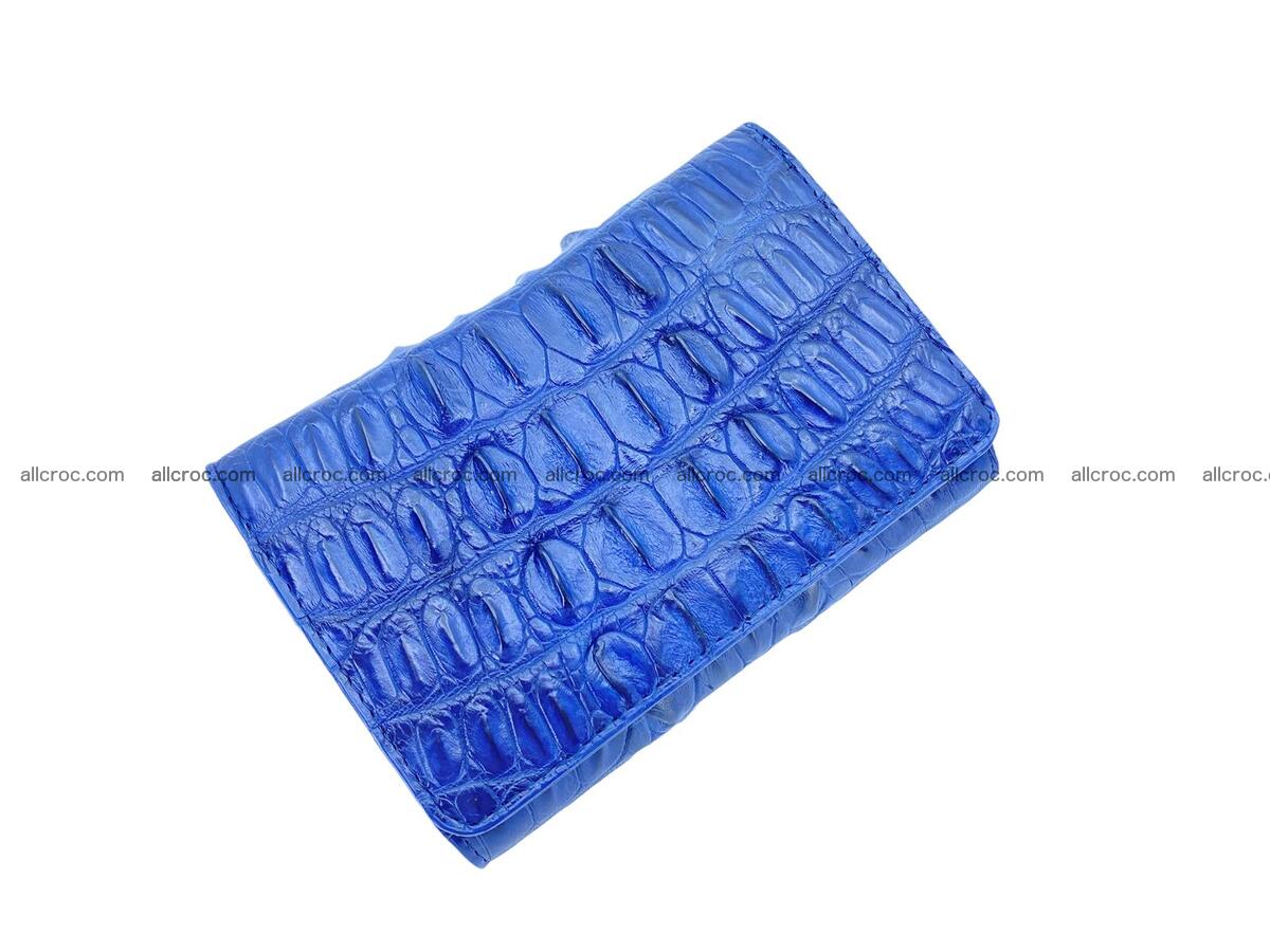 Handcrafted crocodile skin trifold wallet with coin pocket for women 1810 Foto 0