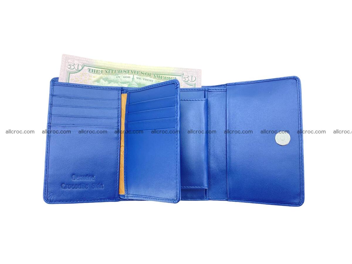 Handcrafted crocodile skin trifold wallet with coin pocket for women 1810 Foto 5