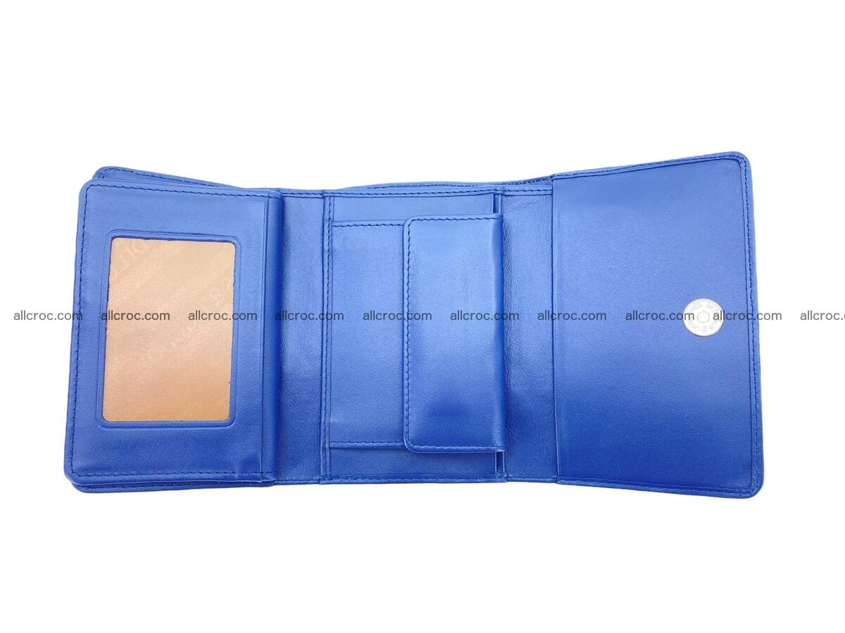 Handcrafted crocodile skin trifold wallet with coin pocket for women 1810 Foto 4
