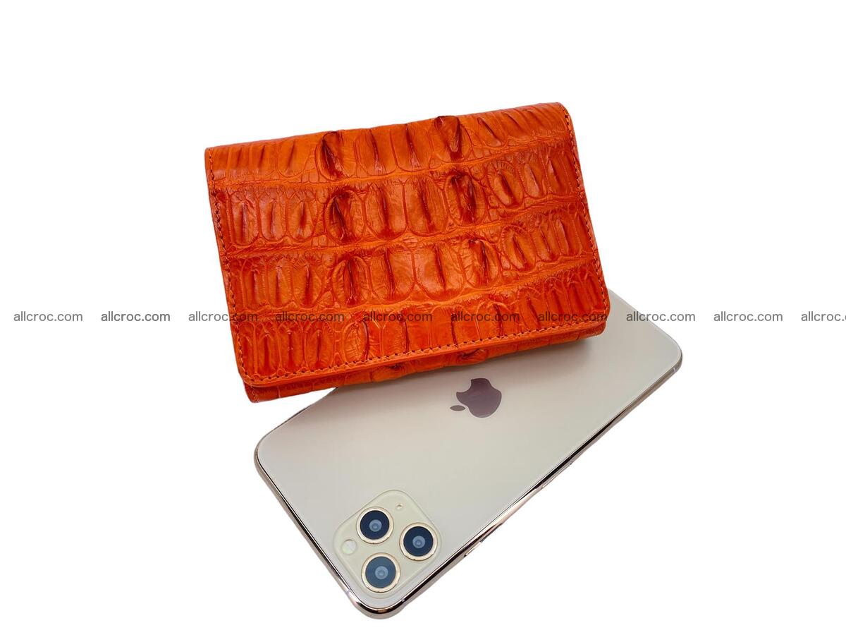 Handcrafted crocodile skin trifold wallet with coin pocket for women 1816 Foto 3