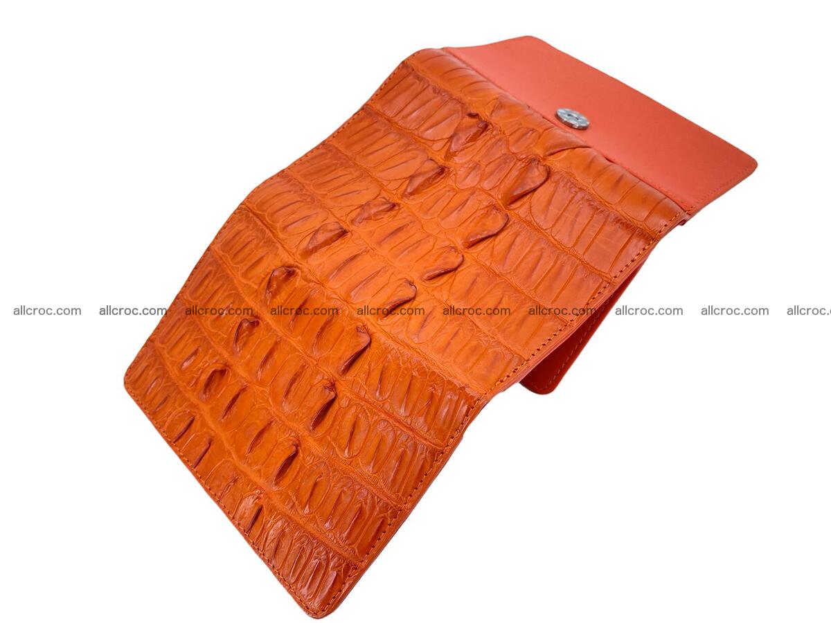 Handcrafted crocodile skin trifold wallet with coin pocket for women 1816 Foto 2