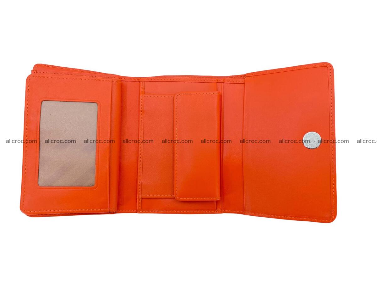 Handcrafted crocodile skin trifold wallet with coin pocket for women 1816 Foto 4