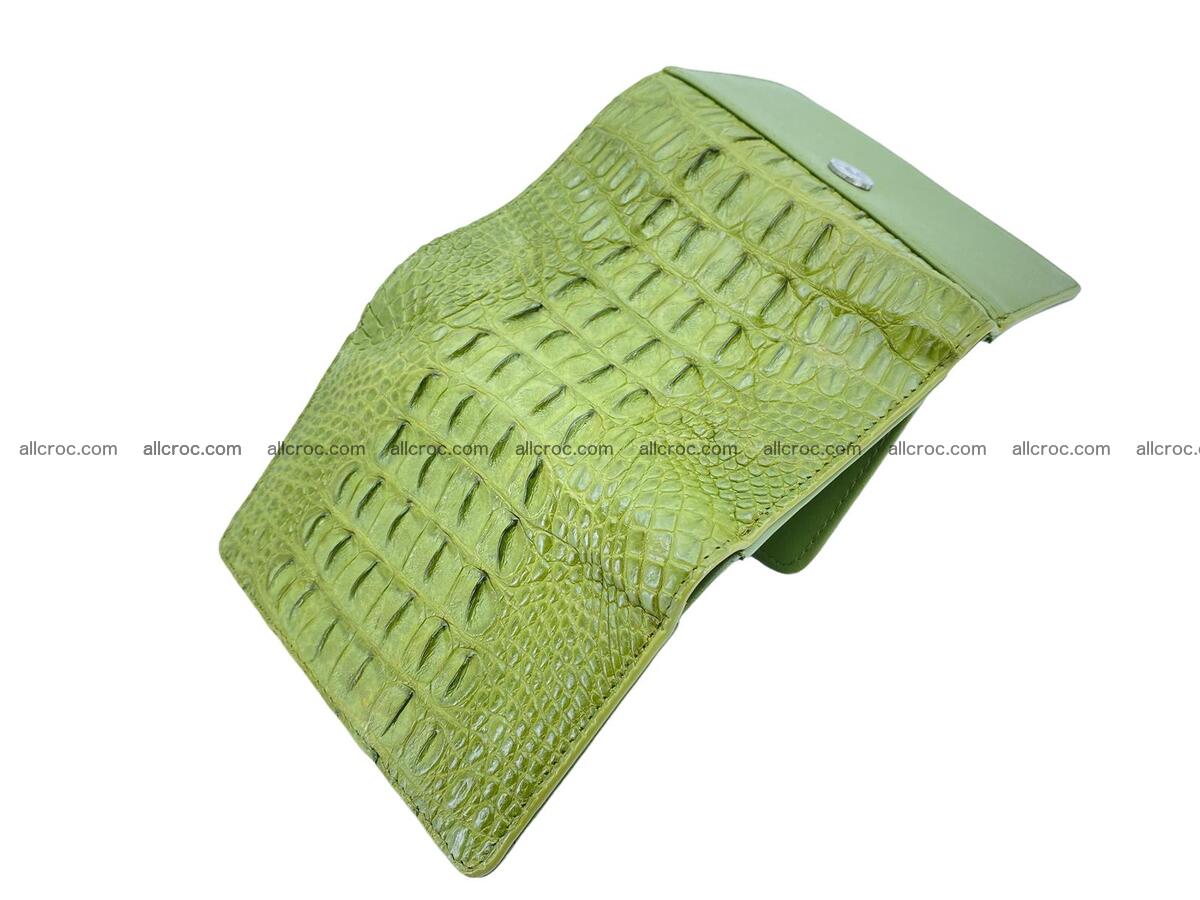Handcrafted crocodile skin trifold wallet with coin pocket for women 1820 Foto 2