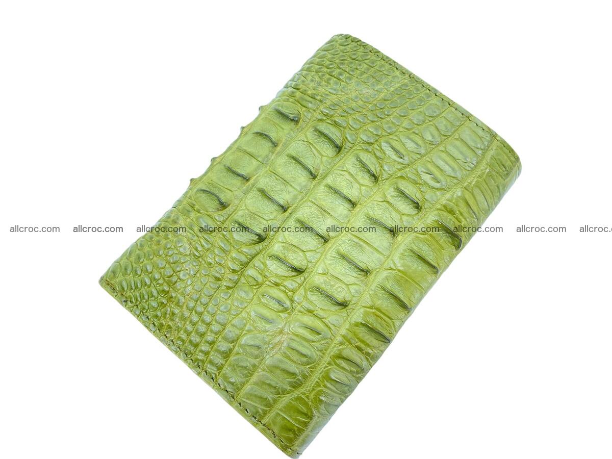 Handcrafted crocodile skin trifold wallet with coin pocket for women 1820 Foto 1