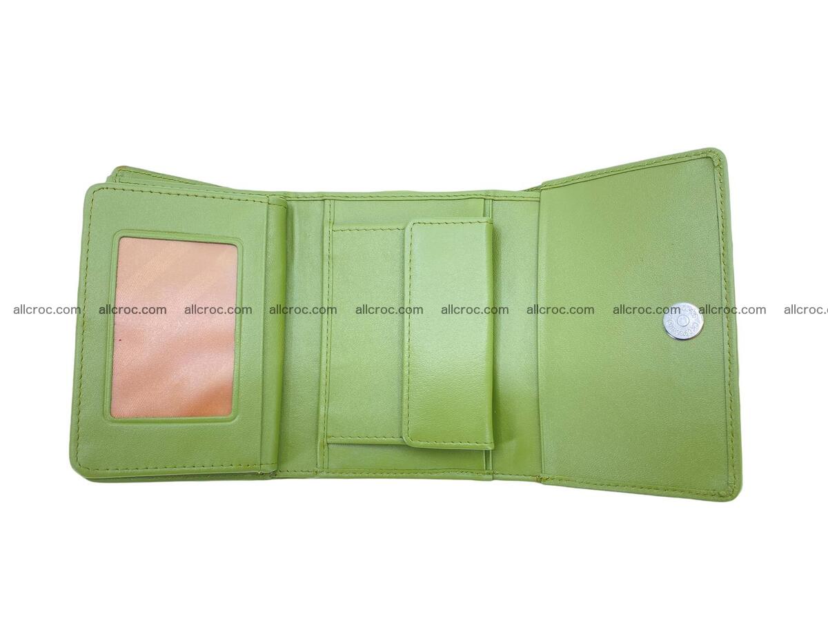 Handcrafted crocodile skin trifold wallet with coin pocket for women 1820 Foto 5