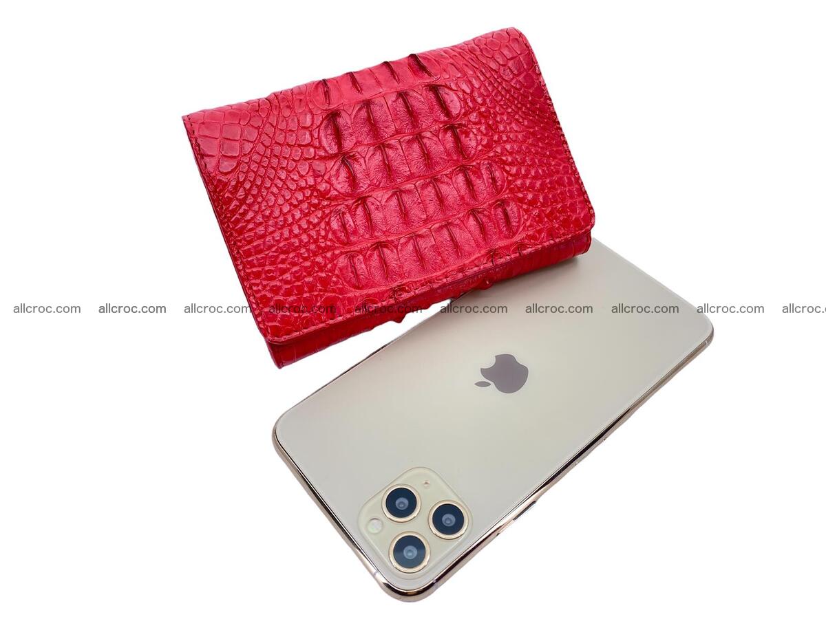 Handcrafted crocodile skin trifold wallet with coin pocket for women 1811 Foto 3