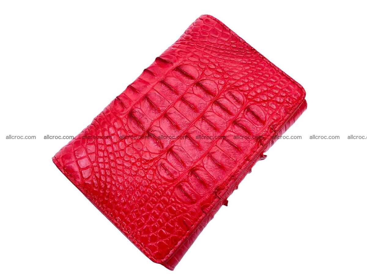 Handcrafted crocodile skin trifold wallet with coin pocket for women 1811 Foto 0