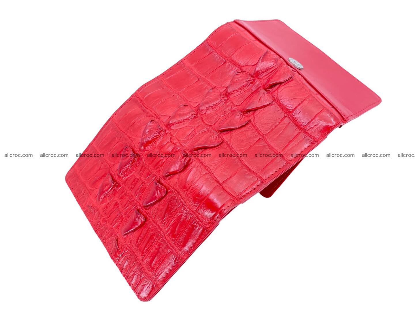 Handcrafted crocodile skin trifold wallet with coin pocket for women 1818 Foto 2