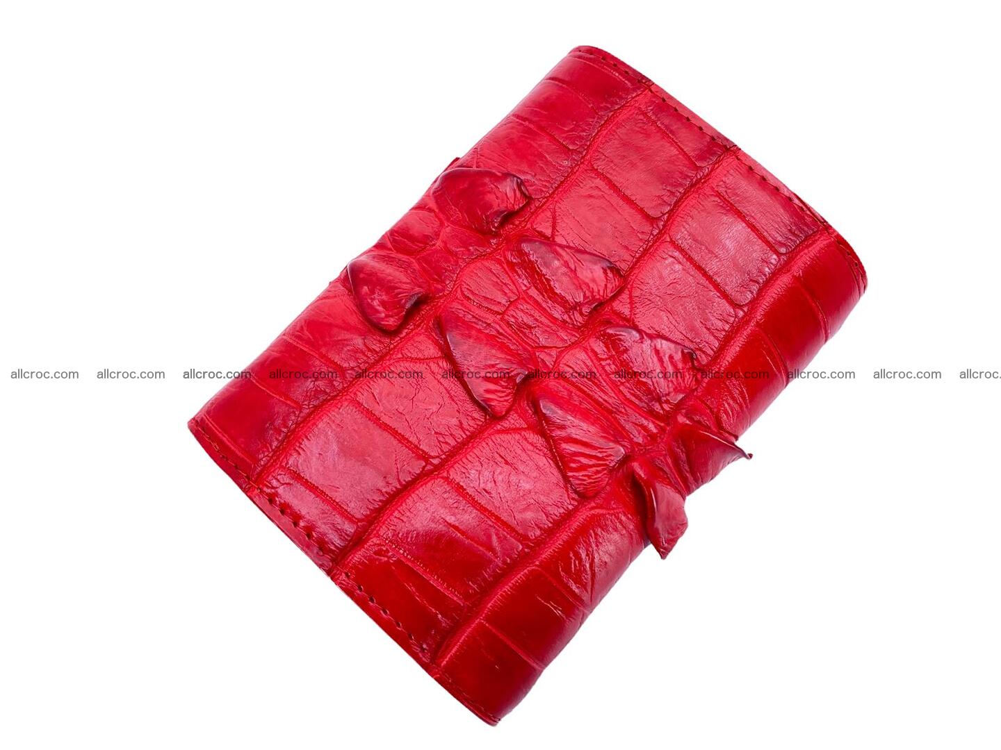 Handcrafted crocodile skin trifold wallet with coin pocket for women 1818 Foto 1