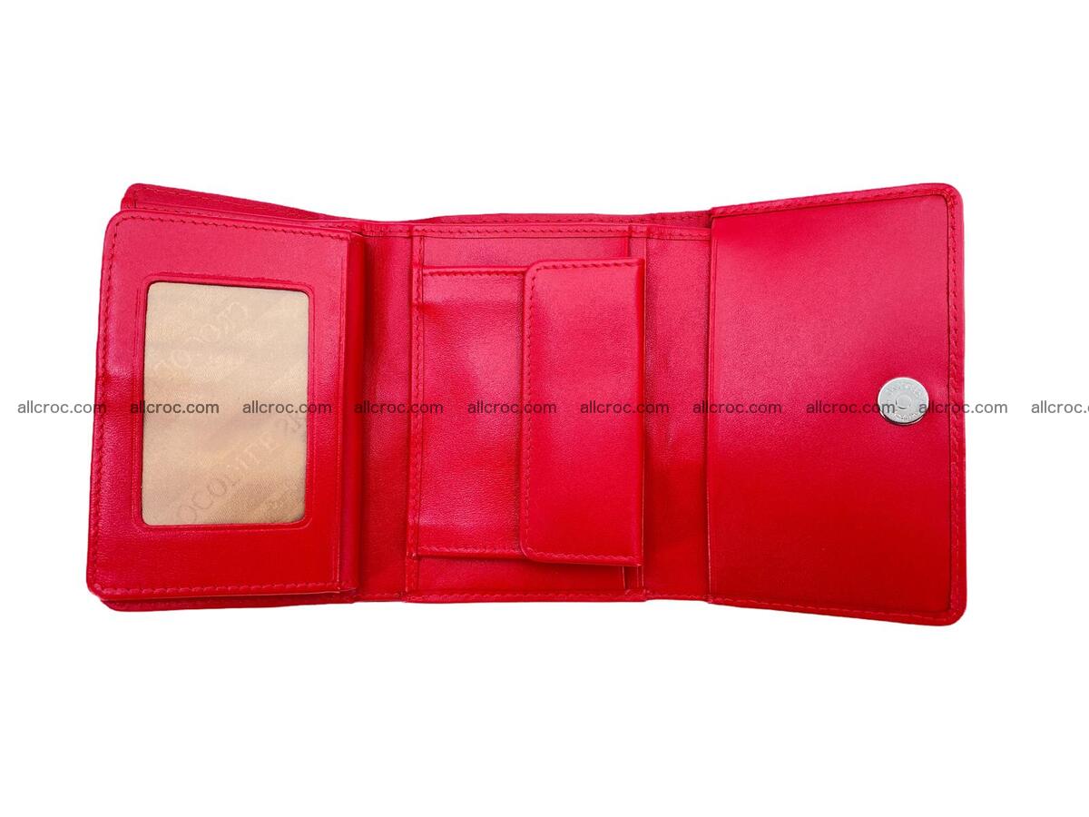 Handcrafted crocodile skin trifold wallet with coin pocket for women 1818 Foto 5