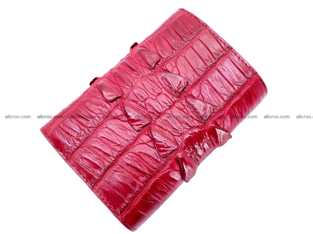 Handcrafted crocodile skin trifold wallet with coin pocket for women 1815 Foto 1