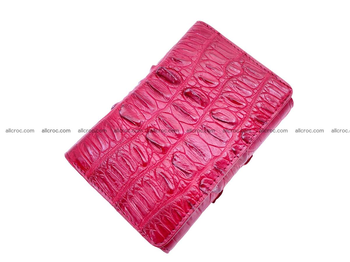 Handcrafted crocodile skin trifold wallet with coin pocket for women 1815 Foto 0