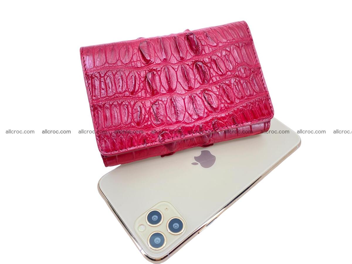 Handcrafted crocodile skin trifold wallet with coin pocket for women 1815 Foto 3
