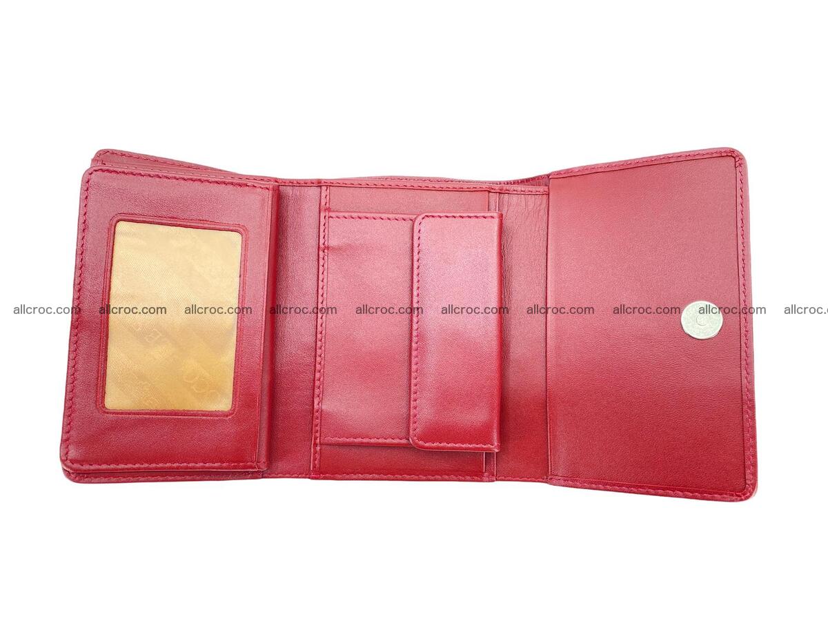 Handcrafted crocodile skin trifold wallet with coin pocket for women 1815 Foto 4