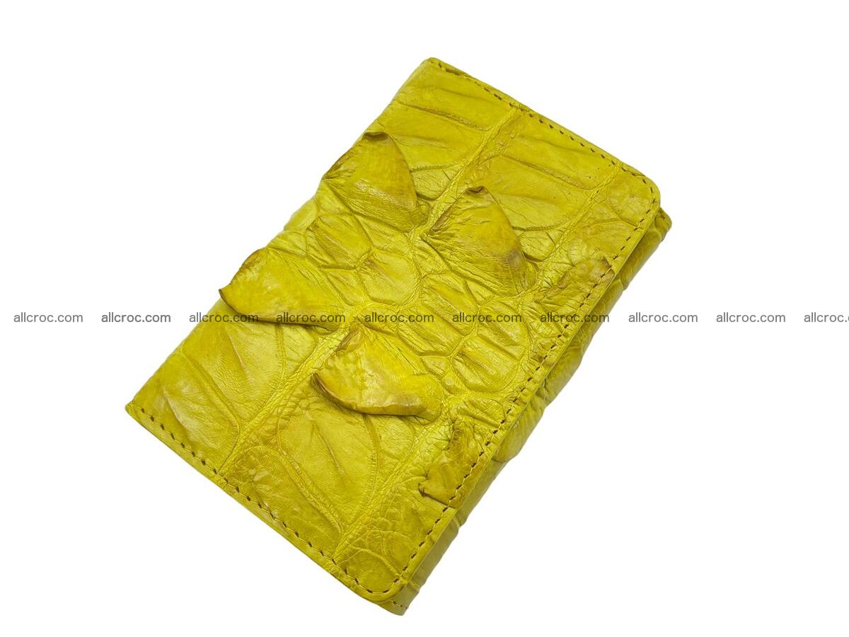 Handcrafted crocodile skin trifold wallet with coin pocket for women 1812 Foto 0