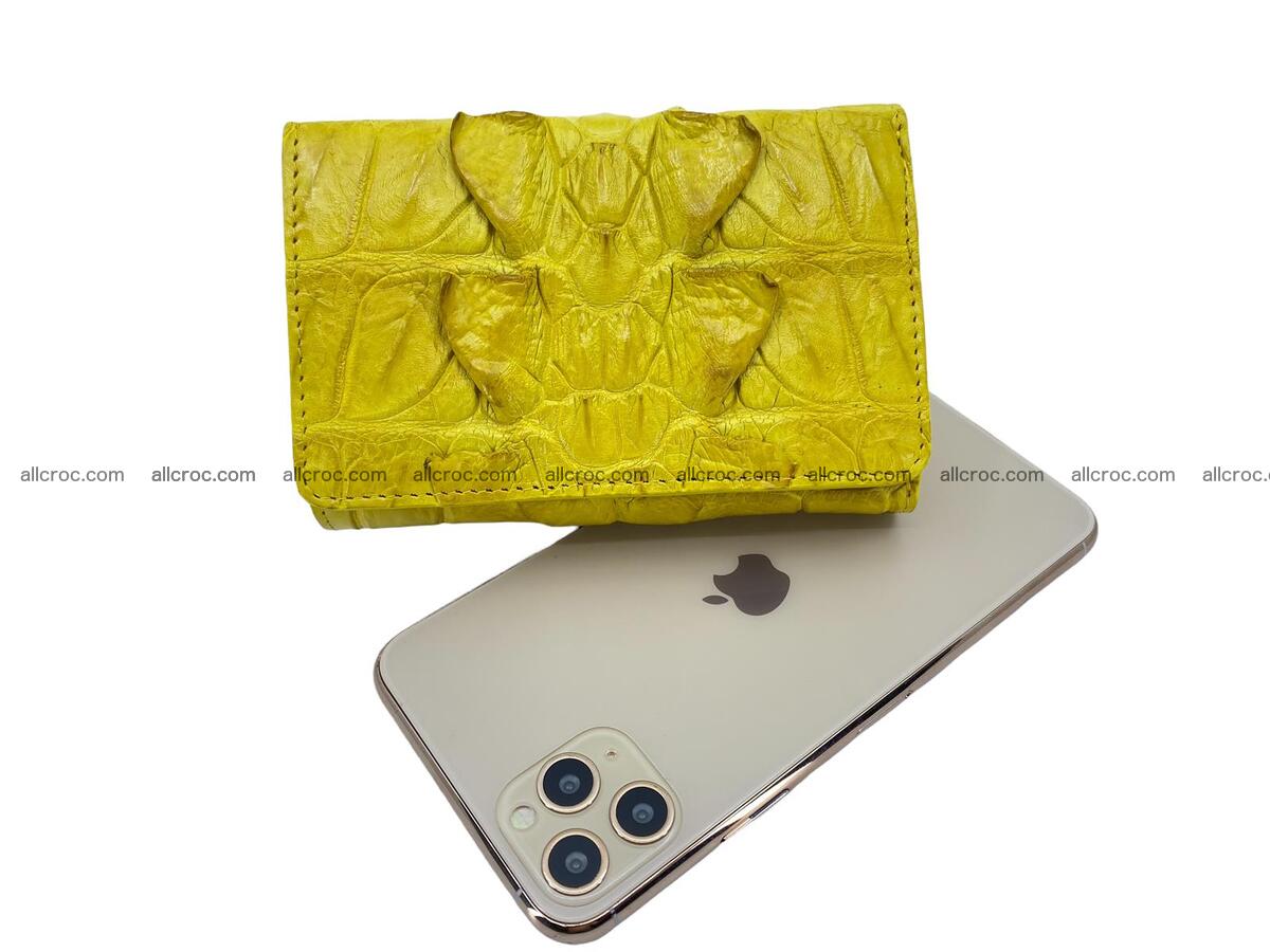 Handcrafted crocodile skin trifold wallet with coin pocket for women 1812 Foto 2
