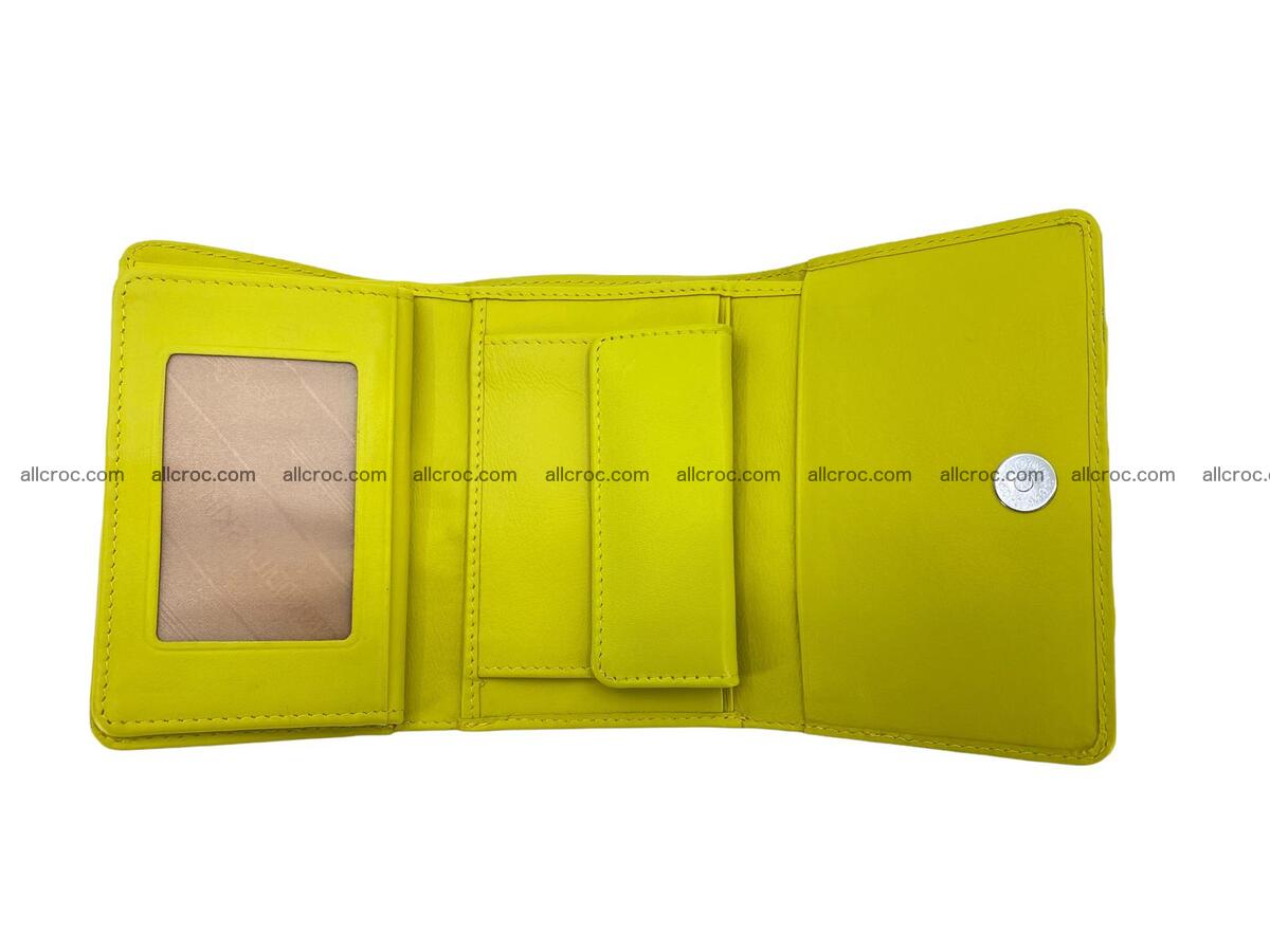Handcrafted crocodile skin trifold wallet with coin pocket for women 1812 Foto 4