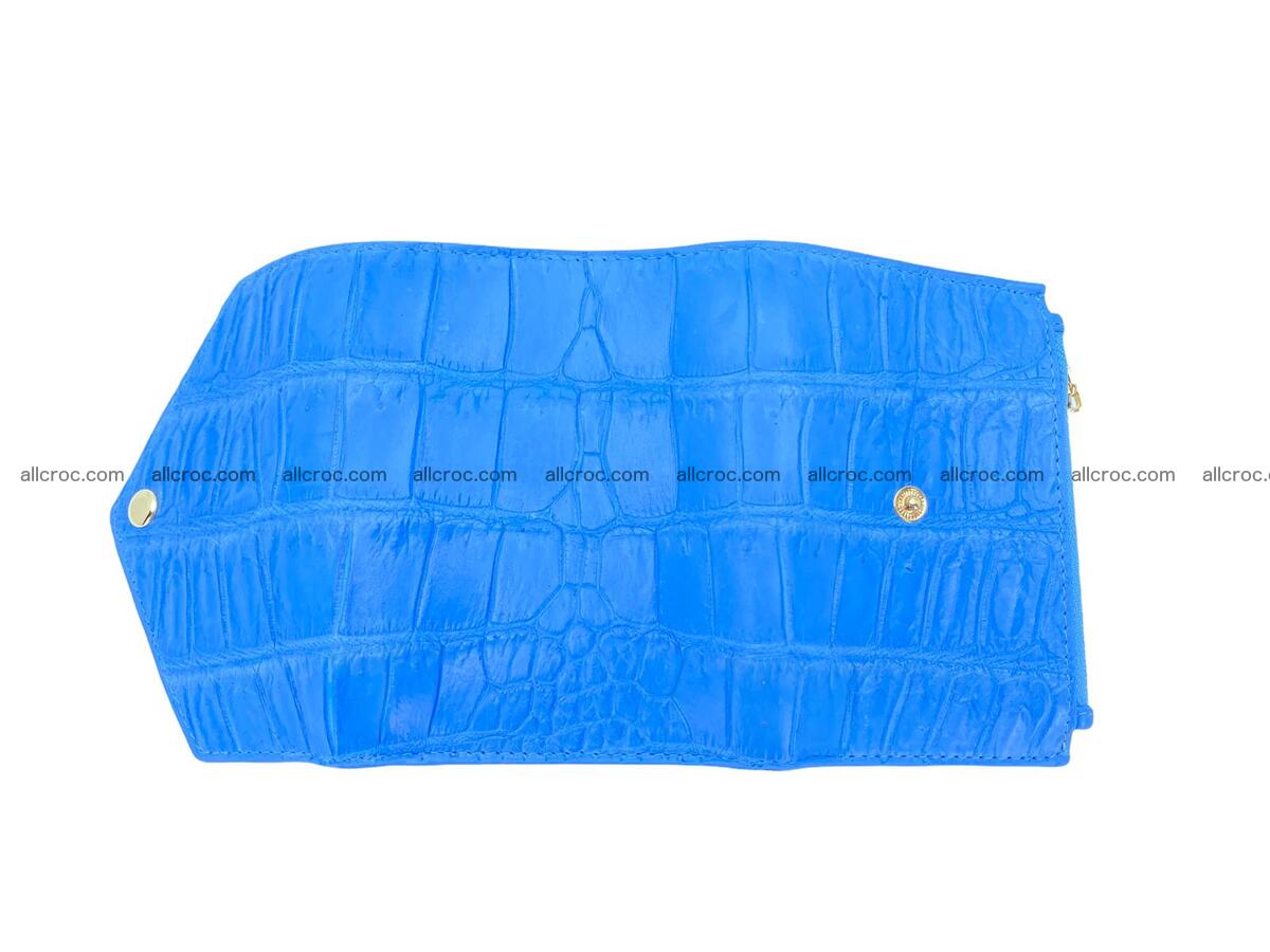 Handcrafted Crocodile skin vertical wallet 1670 Foto 6