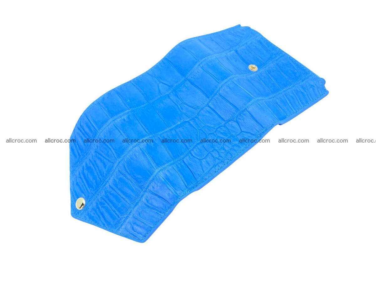 Handcrafted Crocodile skin vertical wallet 1670 Foto 7
