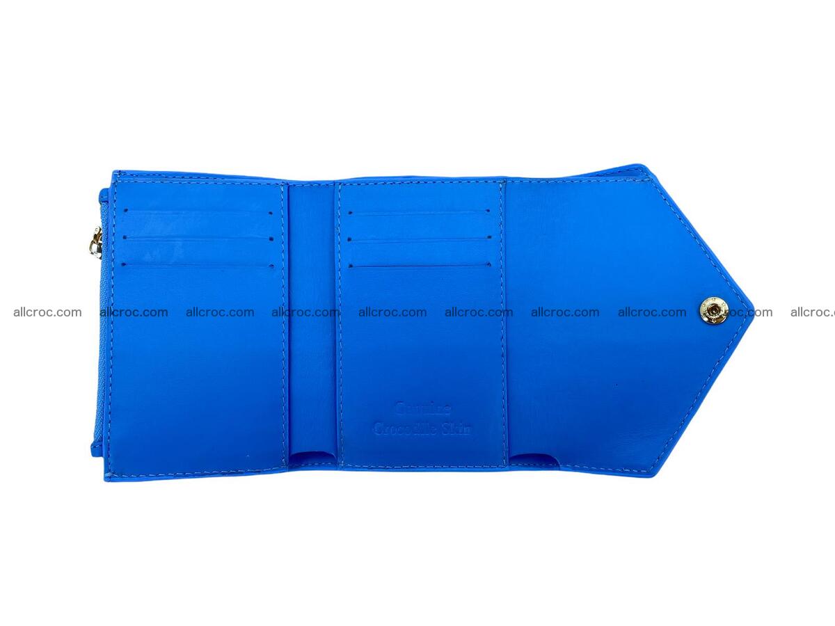 Handcrafted Crocodile skin vertical wallet 1670 Foto 9
