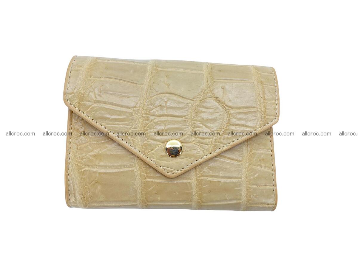 Handcrafted Crocodile skin vertical wallet 1674 Foto 2