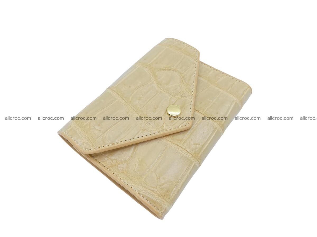 Handcrafted Crocodile skin vertical wallet 1674 Foto 0