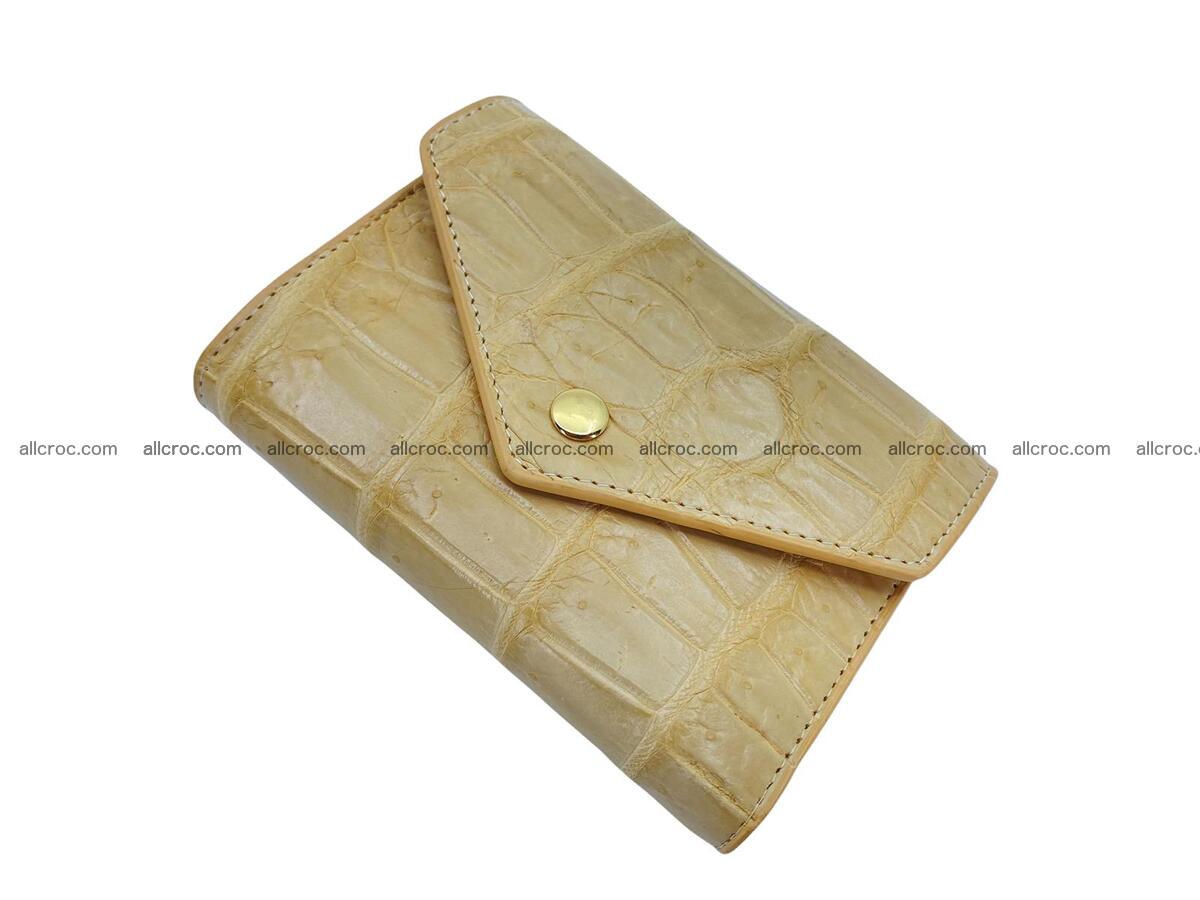Handcrafted Crocodile skin vertical wallet 1674 Foto 4