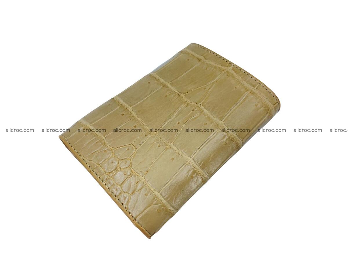 Handcrafted Crocodile skin vertical wallet 1674 Foto 1