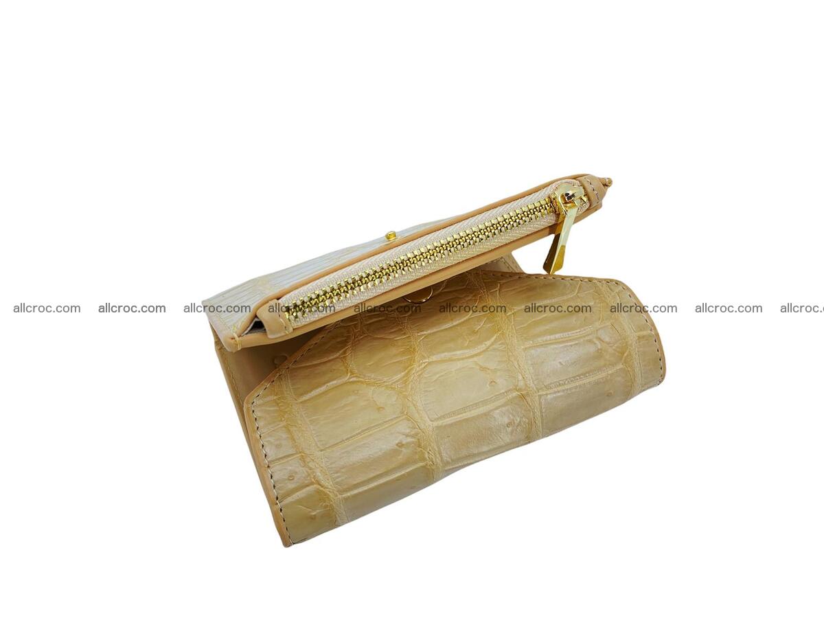 Handcrafted Crocodile skin vertical wallet 1674 Foto 8