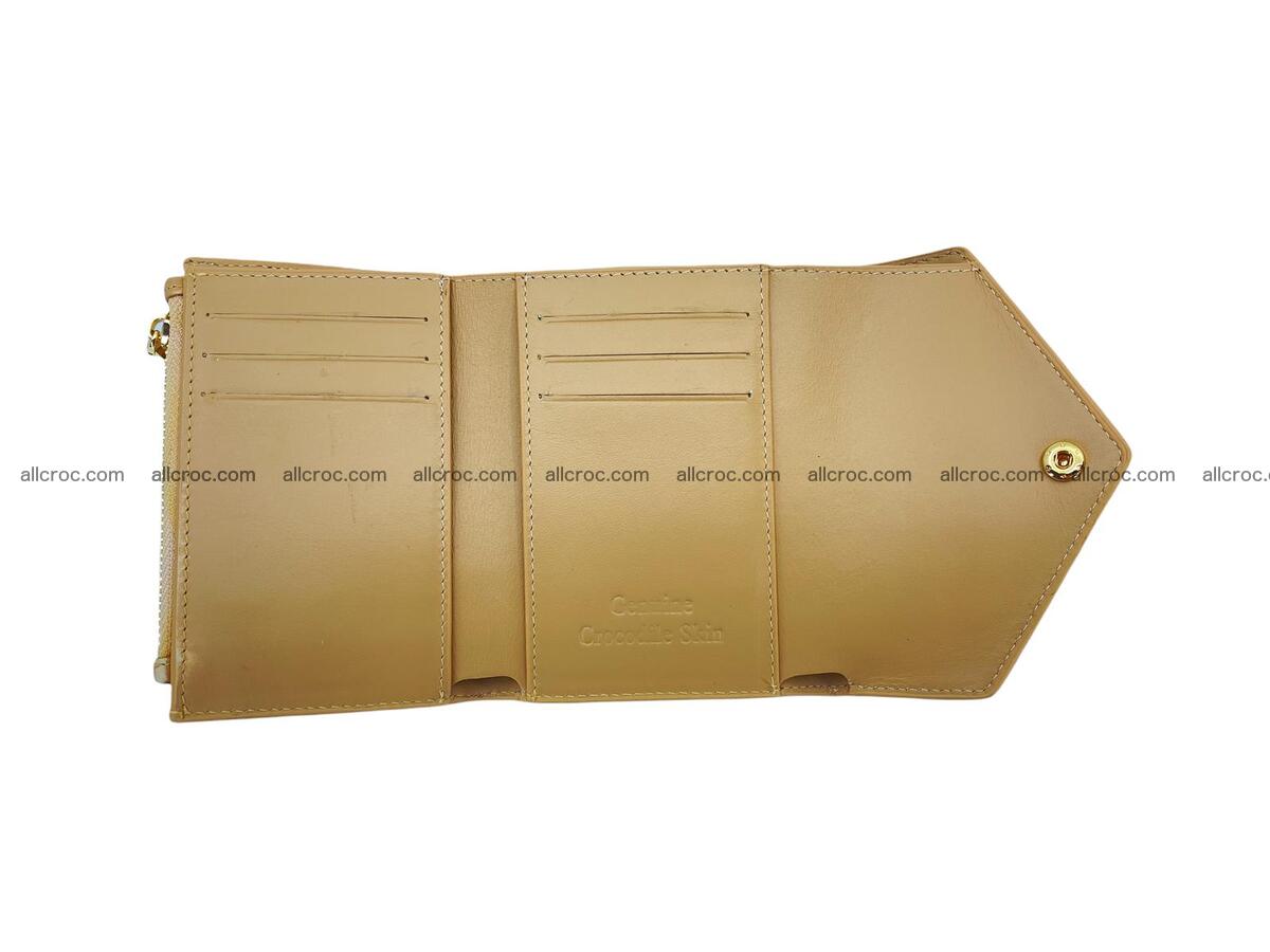 Handcrafted Crocodile skin vertical wallet 1674 Foto 9