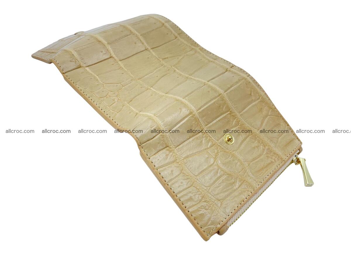 Handcrafted Crocodile skin vertical wallet 1674 Foto 7