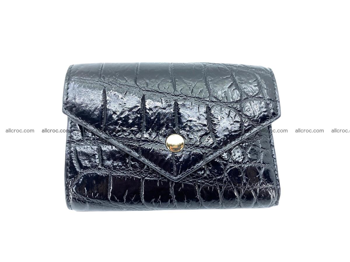 handcrafted Crocodile skin vertical wallet 1667 Foto 3