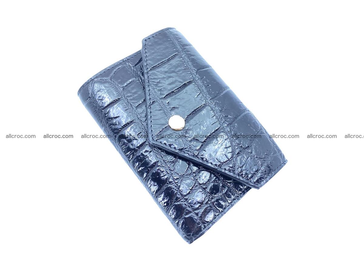 handcrafted Crocodile skin vertical wallet 1667 Foto 2