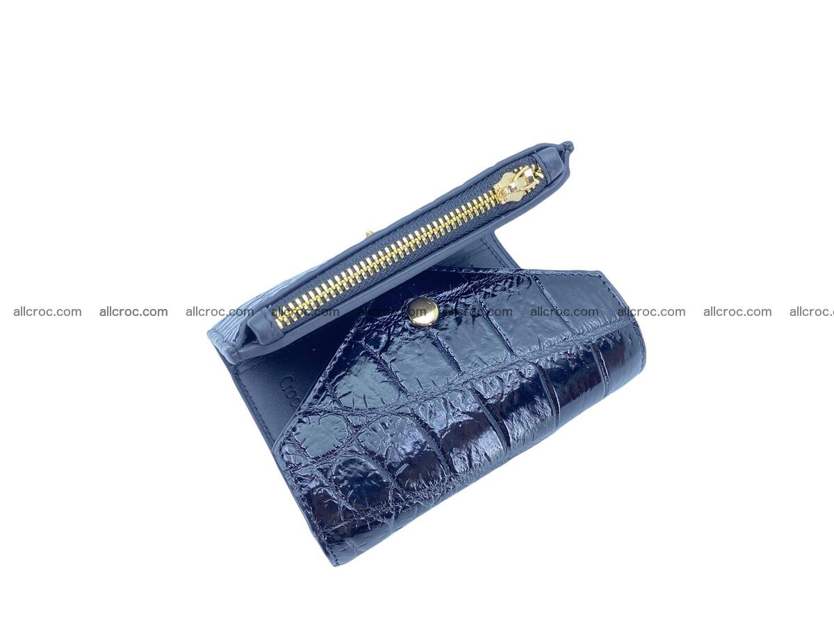 handcrafted Crocodile skin vertical wallet 1667 Foto 5