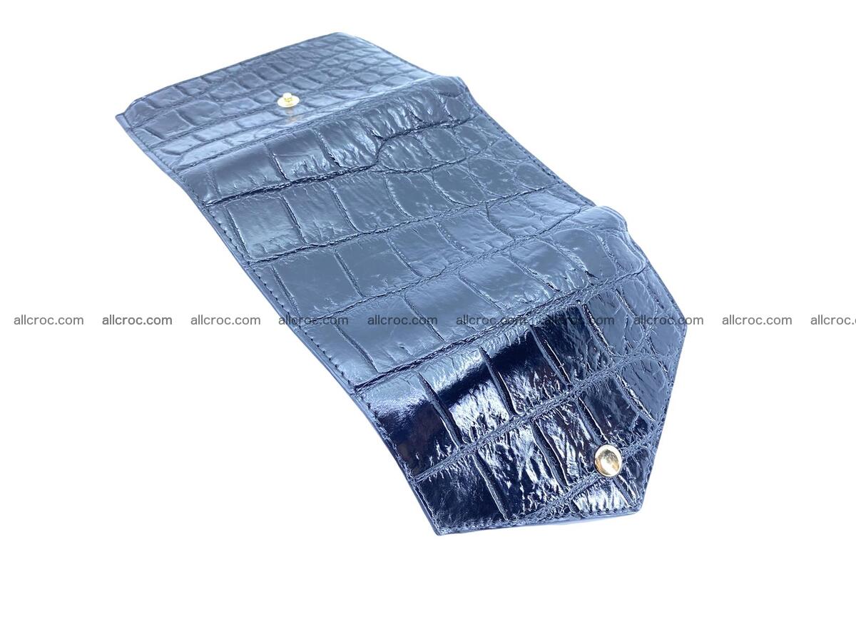 handcrafted Crocodile skin vertical wallet 1667 Foto 6