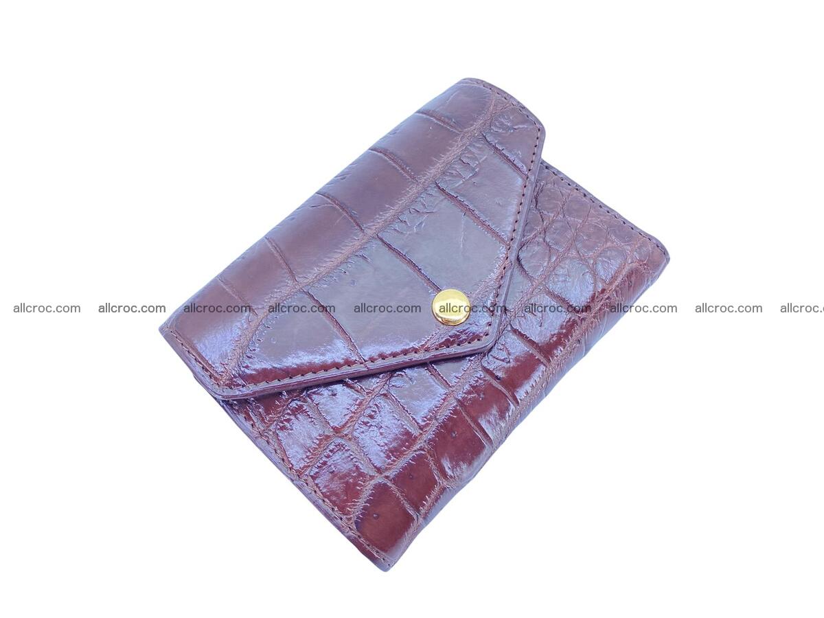 Handcrafted Crocodile skin vertical wallet 1676 Foto 0