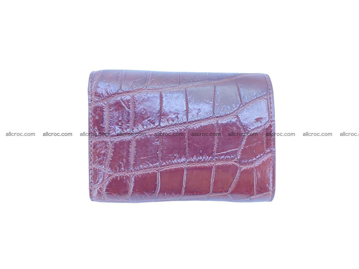 Handcrafted Crocodile skin vertical wallet 1676 Foto 3