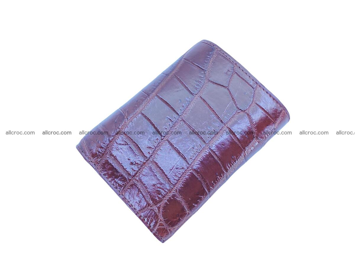 Handcrafted Crocodile skin vertical wallet 1676 Foto 1