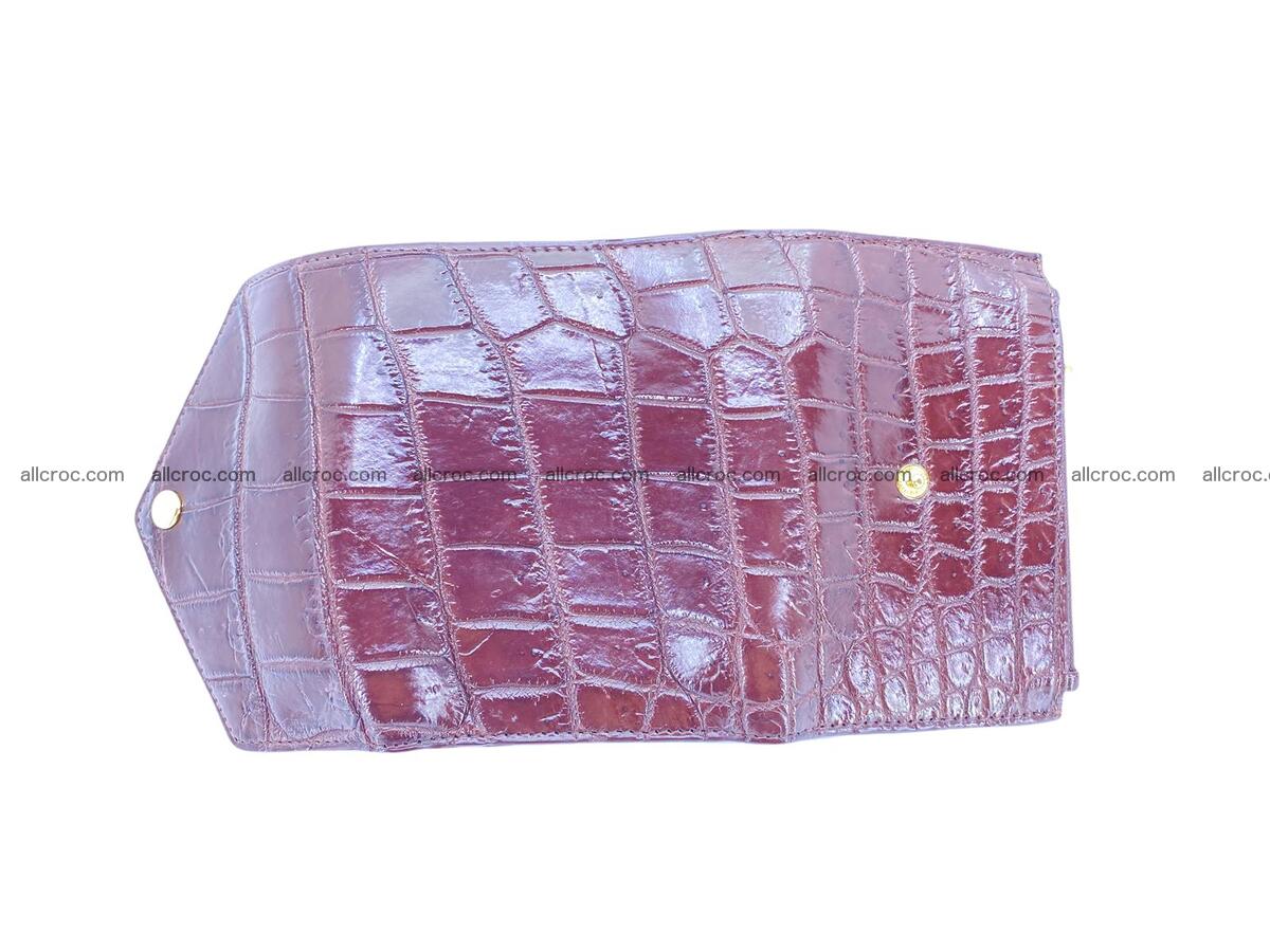 Handcrafted Crocodile skin vertical wallet 1676 Foto 5