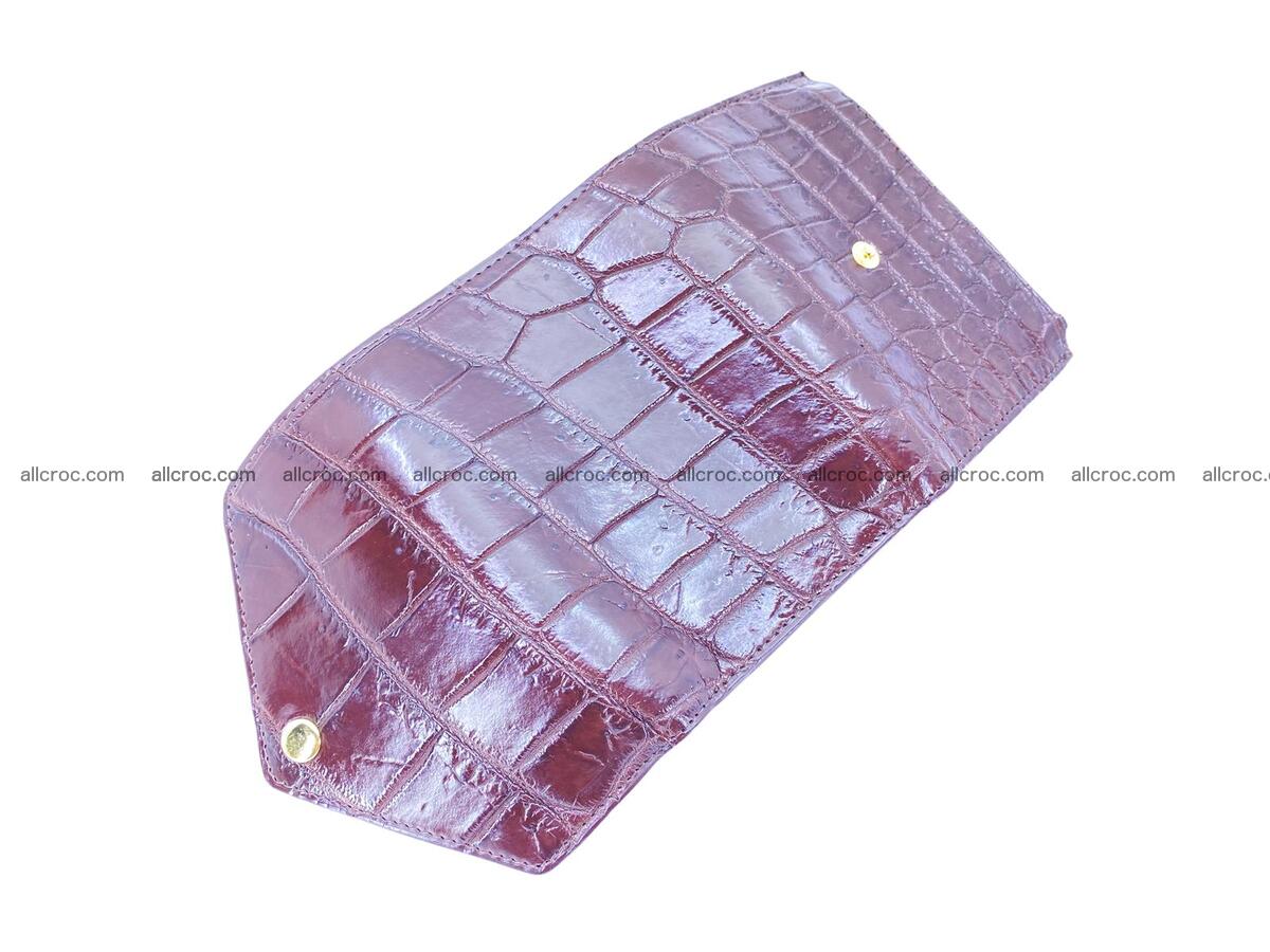 Handcrafted Crocodile skin vertical wallet 1676 Foto 4