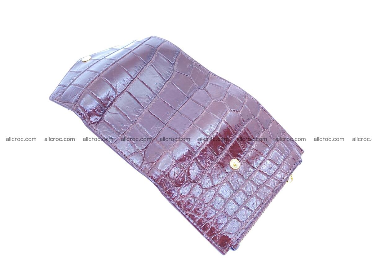 Handcrafted Crocodile skin vertical wallet 1676 Foto 6