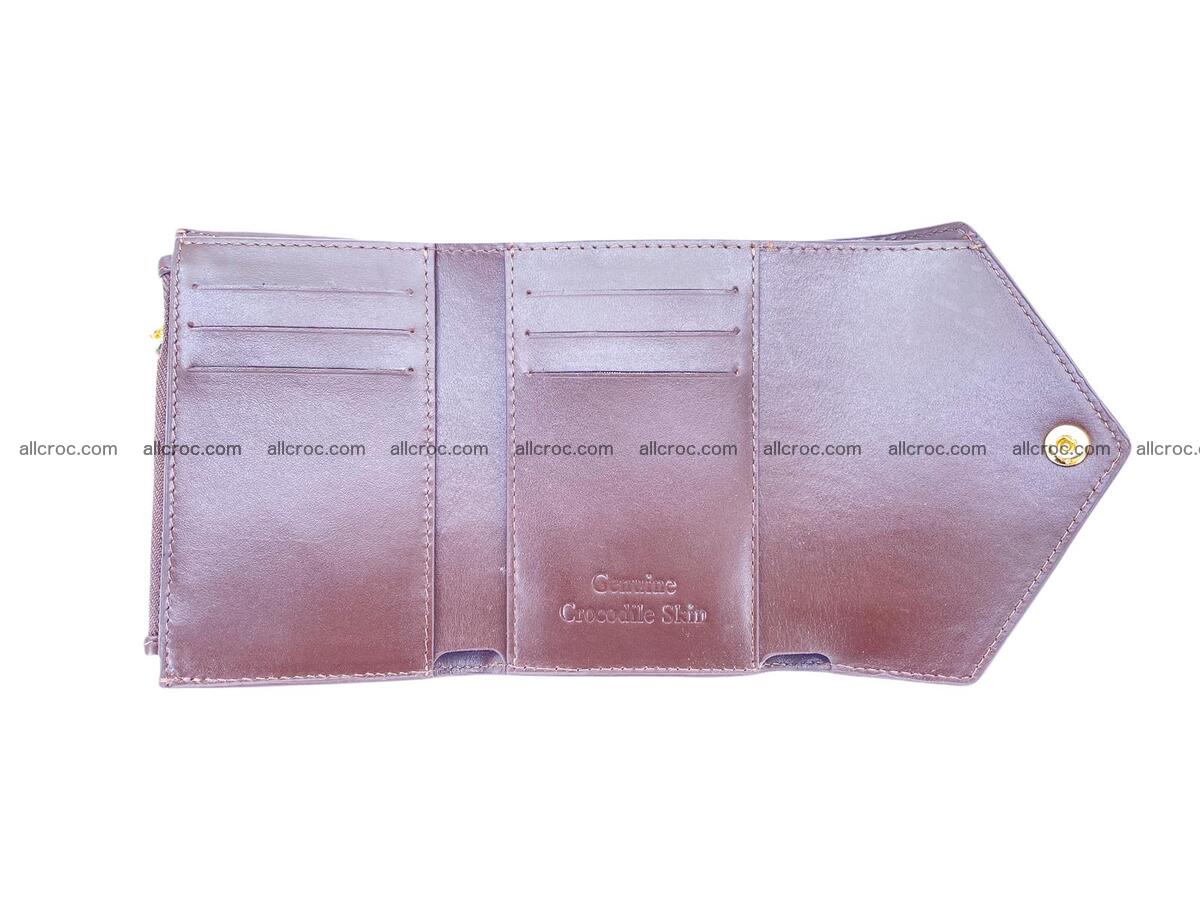 Handcrafted Crocodile skin vertical wallet 1676 Foto 8