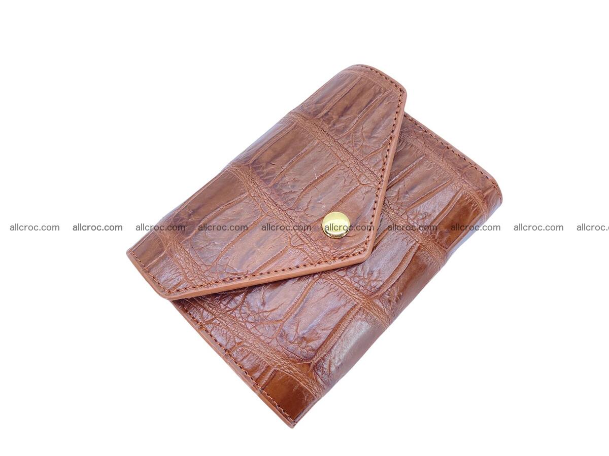 Handcrafted Crocodile skin vertical wallet 1675 Foto 0