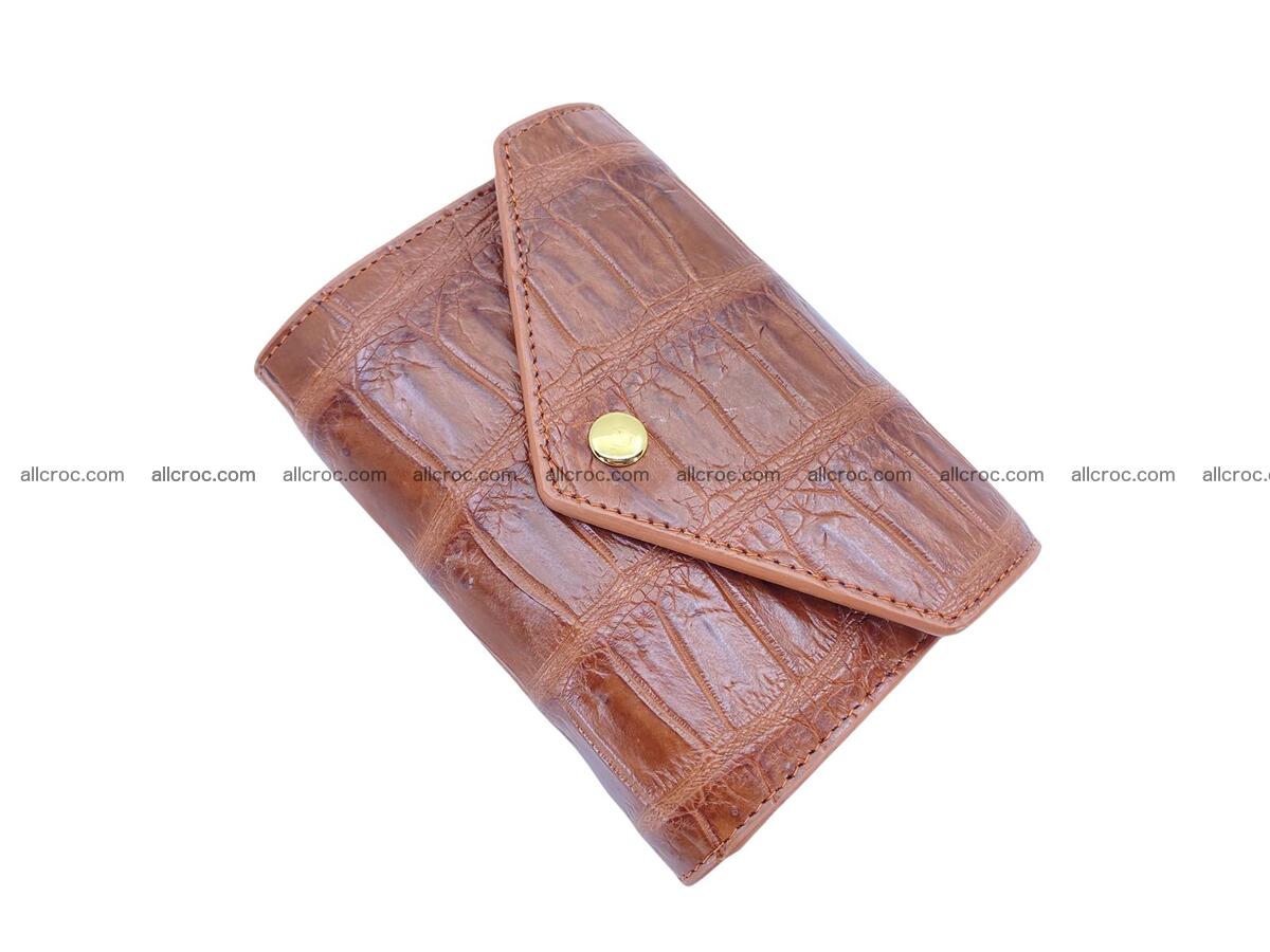 Handcrafted Crocodile skin vertical wallet 1675 Foto 4