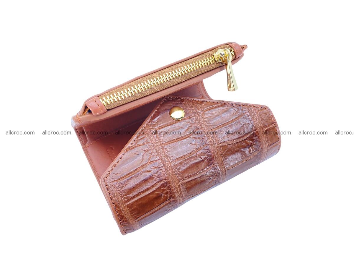 Handcrafted Crocodile skin vertical wallet 1675 Foto 9